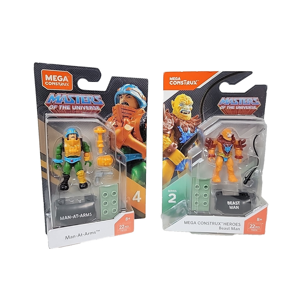 MEGA Construx Masters of the Universe MAN AT ARMS & BEAST MAN SERIES 4 & 2 MOTU